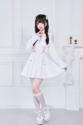 ［ファッション］地雷系 量産型 オフショル ワンピース【BKZ7TH】