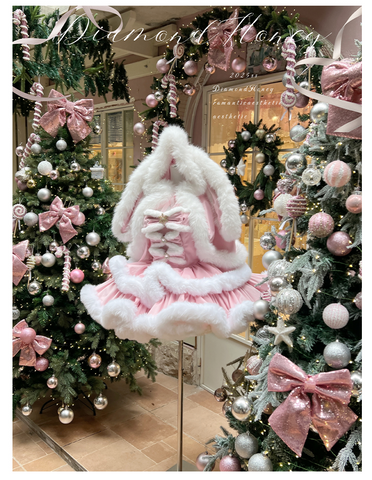 ［ファッション］ウサ耳ファーケープ＋ワンピース【GQ4W9Q】