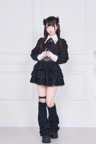 ［ファッション］地雷系 量産型 クロス ブラウス【C48YIC】