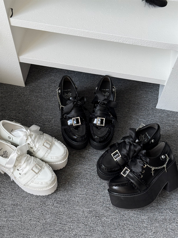 ［靴］地雷系 量産型 バックル パンプス【73SCC5】