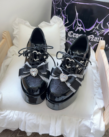 ［靴］地雷系 量産型 リボン フォームシューズ【2TY4S7】