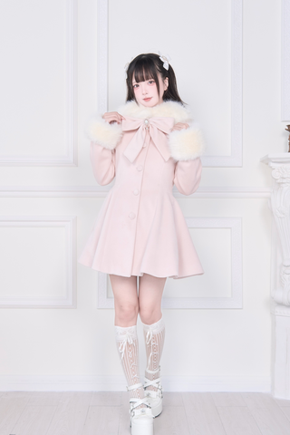 ［ファッション］地雷系 ビッグリボンフレアコート【Z834PJ】