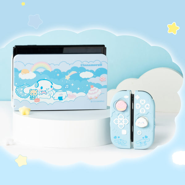 Switch本体 シナモンカバー付き Switch有機EL用 セパレート型クリアケース#Unipo サンリオ
