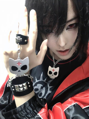 ［ファッション］サブカル パンク ブレスレット チョーカー【3ELUPP】