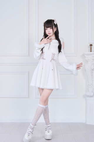 ［ファッション］地雷系 量産型 オフショル ワンピース【BKZ7TH】