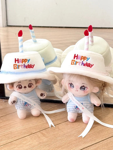 ［ぬい服］10cm 無属性 ぬいぐるみ用服【生日帽】