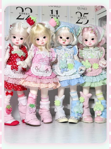 【受注予約】［BJD服］1/6 1/4 kumako ドール用 衣装セット【莓果】