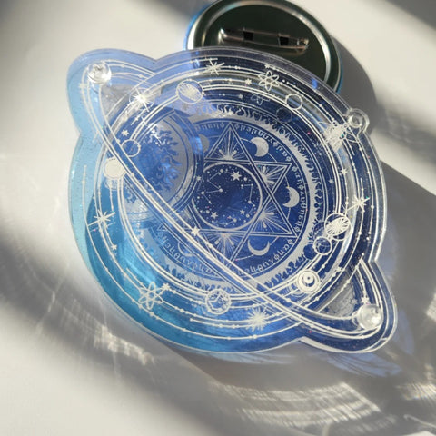 ［推し活グッズ］缶バッジ アクリルフレーム 58/75mm【小行星】