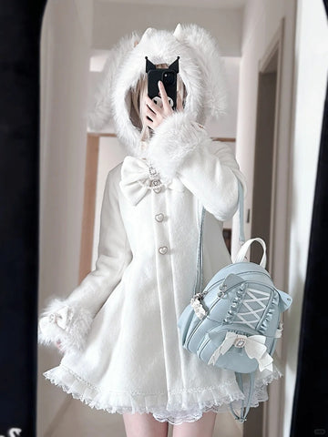 ［バッグ］地雷系 リボン 翼 リュック【F972RN】