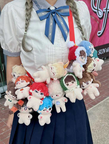 ［ぬい服］10cm 無属性 ぬいぐるみ用服 ショルダーストラップ 無地【背带】