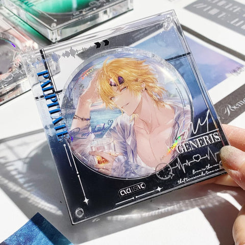［推し活グッズ］缶バッジアクリルフレーム 75mm【Q9D8W3】