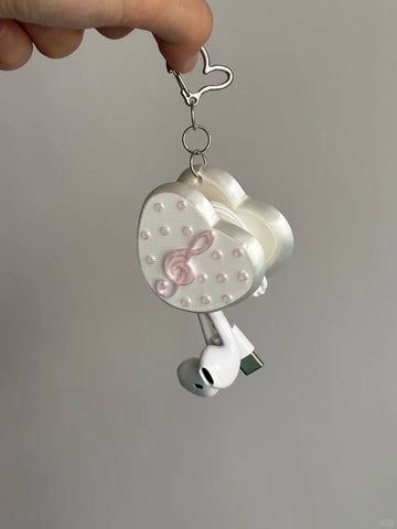 ［スマホグッズ］3Dプリント 有線イヤホン 収納 キーホルダー【JZ9Q3O】