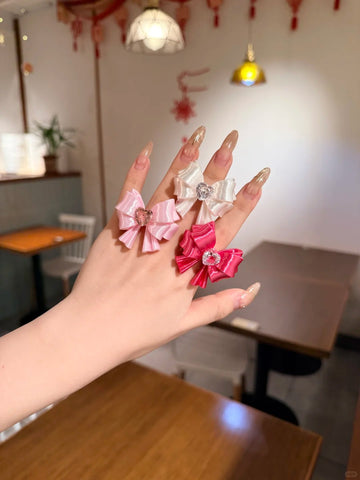 ［ファッション］3Dプリント リボン リング【1JXLNC】