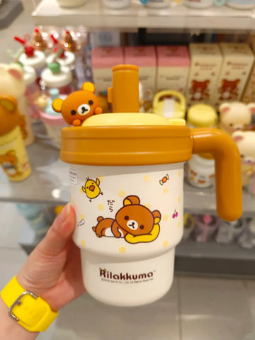 ［キャラグッズ］リラックマ 正規品 ボトル タンブラー 陶器 620ml【KBSYX9】