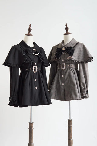 ［ファッション］地雷系 量産型 ケープトレンチコート【WMS1MC】