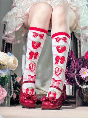 ［ファッション］ロリータ クルー丈ソックス 靴下【0JDXWW】