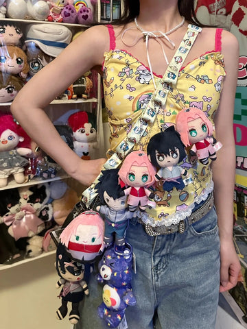 ［ぬい服］10cm 無属性 ぬいぐるみ用服 ショルダーストラップ 無地【背带】