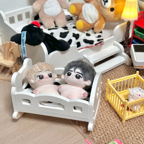 【受注予約】［ぬい小物］10/15/20cm 無属性 ぬいぐるみ用 ベッド【婴儿床】