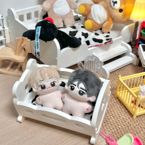 【受注予約】［ぬい小物］10/15/20cm 無属性 ぬいぐるみ用 ベッド【婴儿床】