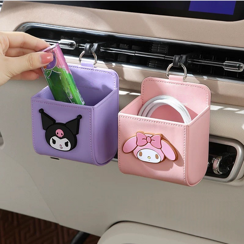 [サンリオ］カー用品 車 収納カゴ