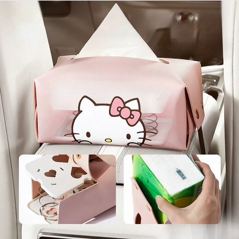 [サンリオ］カー用品 車 ティッシュボックス