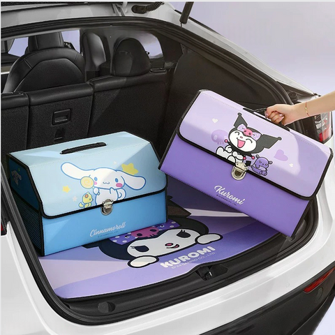 [サンリオ］カー用品 車 折りたたみ 収納ボックス