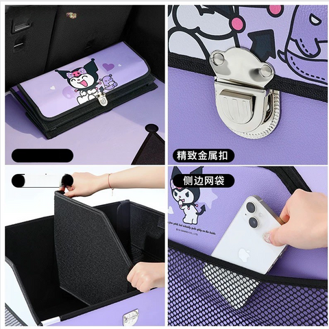 [サンリオ］カー用品 車 折りたたみ 収納ボックス