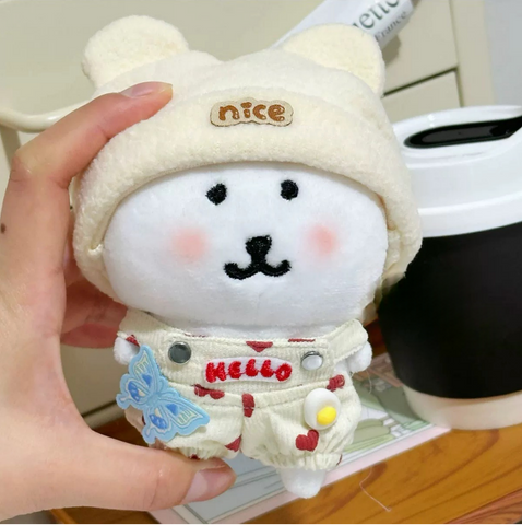 ［ぬい服］10cm 無属性 ぬいぐるみ用 お洋服【背带裤】