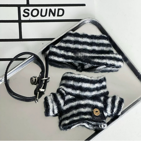［ぬい服］10cm 無属性 ぬいぐるみ用 お洋服【摩登黑白】