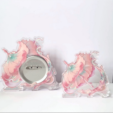 ［推し活グッズ］缶バッジアクリルフレーム 58/75mm【L8P1J5】