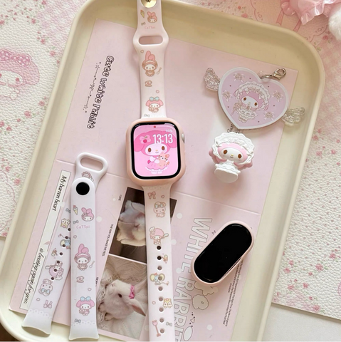 ［サンリオ］マイメロディ Apple Watch ウォッチ ベルト 交換バンド