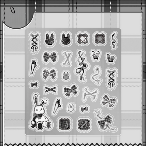 ［推し活グッズ］アクリルフレーム用パーツ ブラック【C7S4PA】