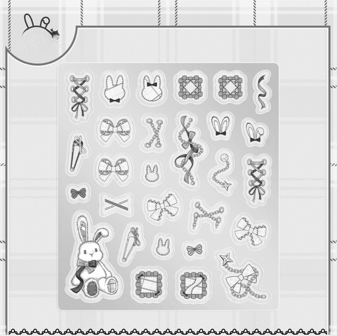 ［推し活グッズ］アクリルフレーム用パーツ ブラック【C7S4PA】