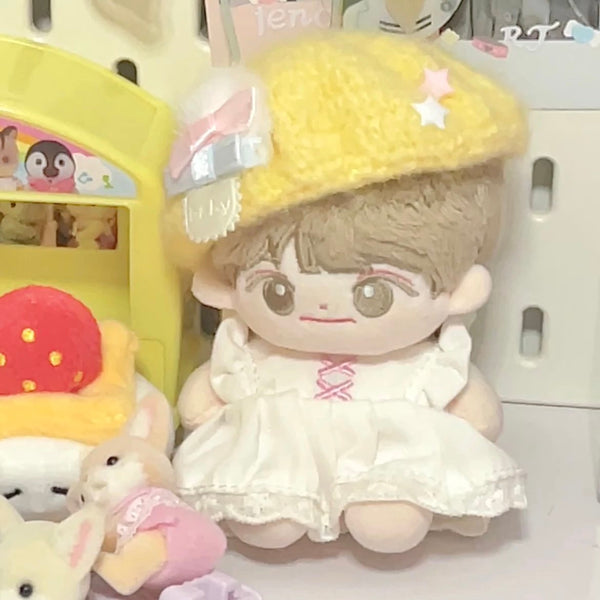 自作10cmぬいぐるみ 無属性・露草「恋する女の子」ハンドメイド ぬい服］10cm 無属性 手作り ぬいぐるみ用 お洋服【贝雷帽】 – candymoon