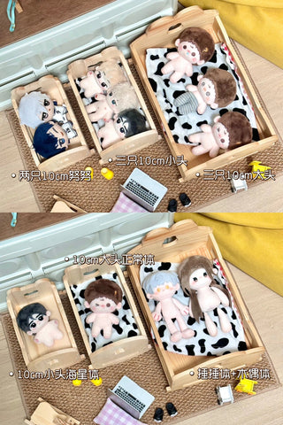 【受注予約】［ぬい小物］10/15/20cm 無属性 ぬいぐるみ用 ベッド【婴儿床】