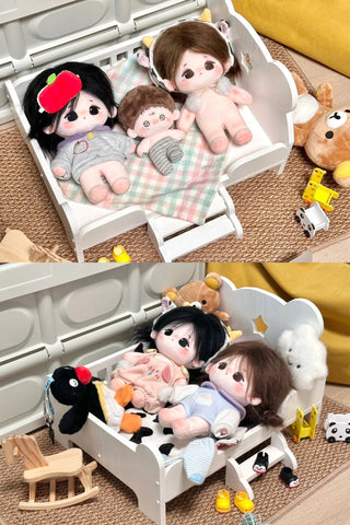 【受注予約】［ぬい小物］10/15/20cm 無属性 ぬいぐるみ用 ベッド【婴儿床】