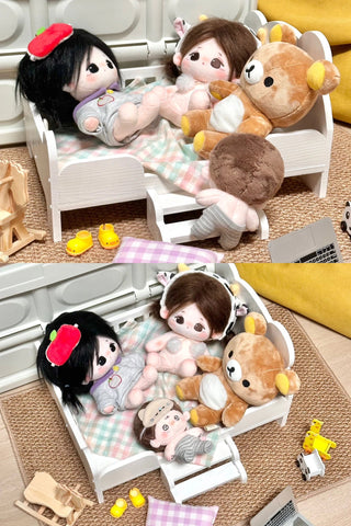 【受注予約】［ぬい小物］10/15/20cm 無属性 ぬいぐるみ用 ベッド【婴儿床】