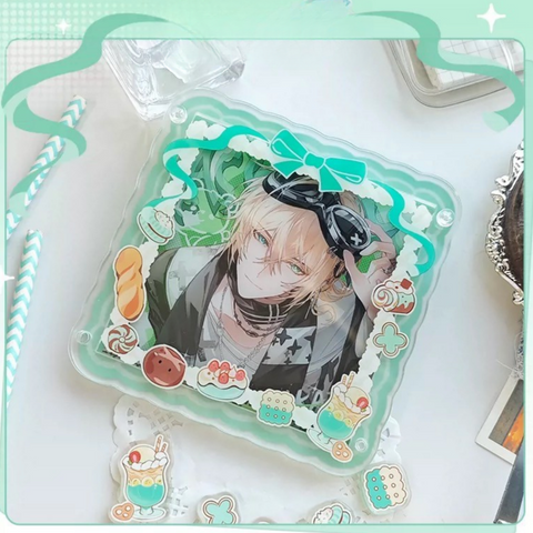 ［推し活グッズ］コースター 缶バッジ アクリルフレーム+パーツ セット【M5KLGJ】