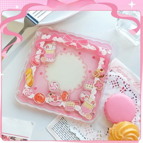 ［推し活グッズ］コースター 缶バッジ アクリルフレーム+パーツ セット【M5KLGJ】