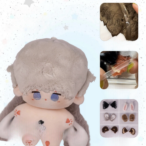［ぬい小物］10cm 無属性 ぬいぐるみ用 耳【兽耳】