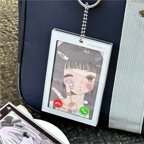［推し活グッズ］アクリル トレーディングカード用キーホルダー【A2ODW7】