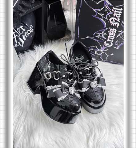 ［靴］地雷系 量産型 リボン フォームシューズ【2TY4S7】