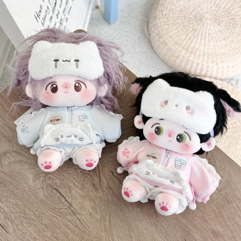 ［ぬい服］20cm 無属性 ぬいぐるみ用 お洋服【水色猫】