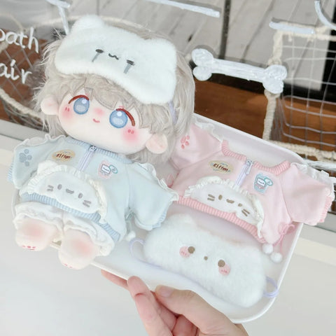 ［ぬい服］20cm 無属性 ぬいぐるみ用 お洋服【水色猫】