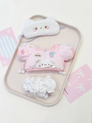 ［ぬい服］20cm 無属性 ぬいぐるみ用 お洋服【水色猫】