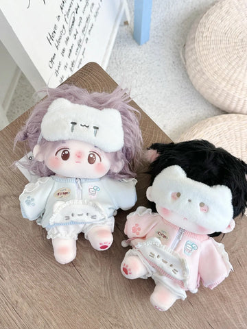 ［ぬい服］20cm 無属性 ぬいぐるみ用 お洋服【水色猫】