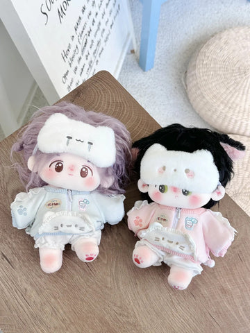 ［ぬい服］20cm 無属性 ぬいぐるみ用 お洋服【水色猫】