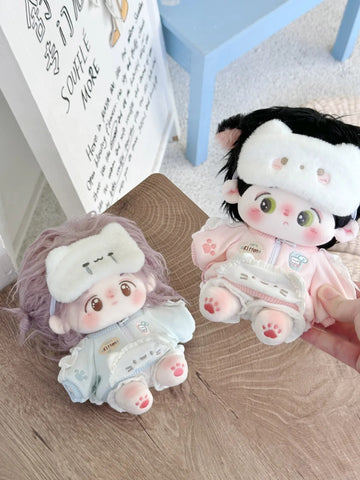 ［ぬい服］20cm 無属性 ぬいぐるみ用 お洋服【水色猫】