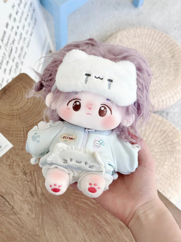 ［ぬい服］20cm 無属性 ぬいぐるみ用 お洋服【水色猫】