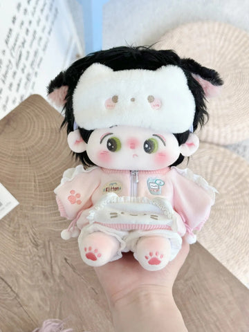 ［ぬい服］20cm 無属性 ぬいぐるみ用 お洋服【水色猫】